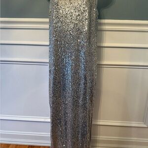 Endless Rose Silver Sequin Midi Dress